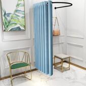 隔断背景 换衣间更衣间syj u型试衣间杆子服装 店平面墙更衣室门帘