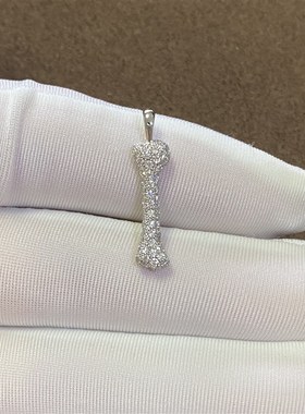 芮恩王一博同款小骨头项链18K金日本笑脸Eyefunn字母钻石吊坠定制