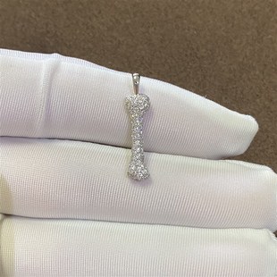 芮恩王一博同款小骨头项链18K金日本笑脸Eyefunn字母钻石吊坠定制