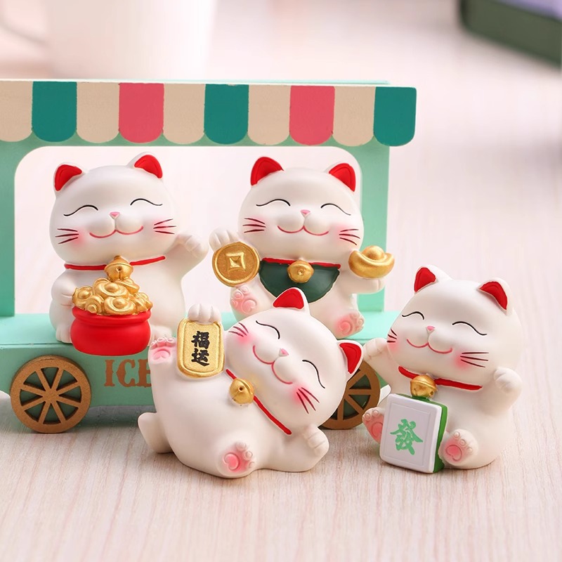 招财猫好运摆件开业装饰办公桌面