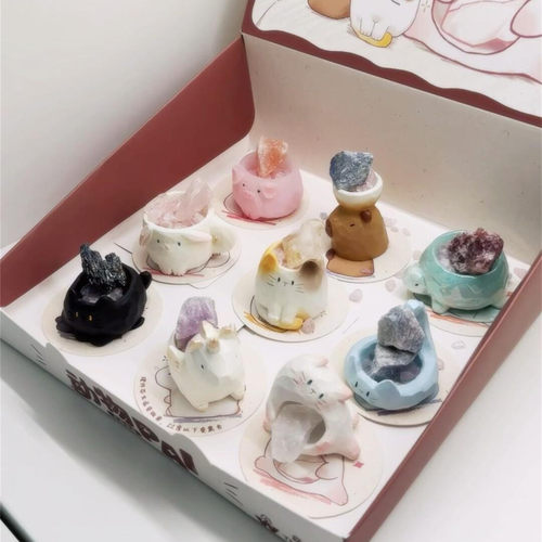 动物PAL水晶盲盒摆件生日礼物女