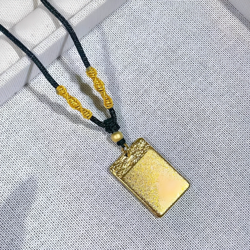 金包银工艺专柜同款定制新中式祥云无事牌吊坠可送女朋友节日礼物