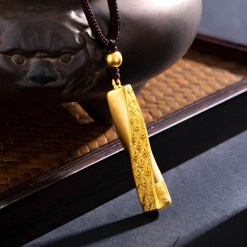 金包银工艺专柜同款定制气质时尚百搭扭转乾坤吊坠女朋友节日礼物