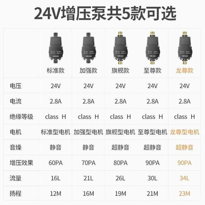 自来水管道增压泵24家用全自动静音热水器增压器小型水压加压水泵