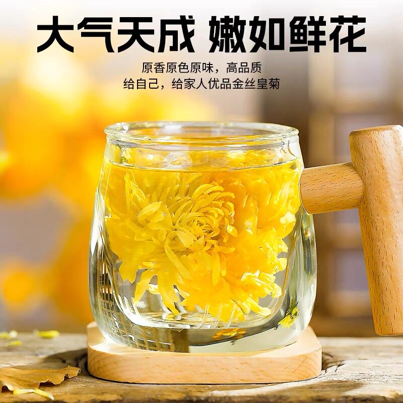 金丝皇菊菊花茶一朵一杯养生泡水