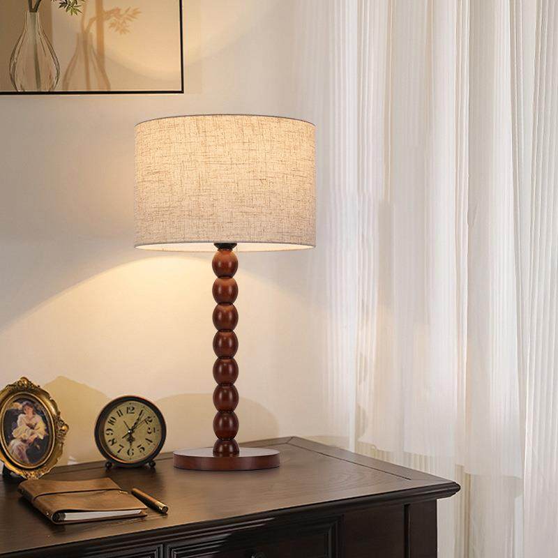 实木落地灯美式中古客厅沙发旁边灯现代简约书房台灯卧室床头装饰