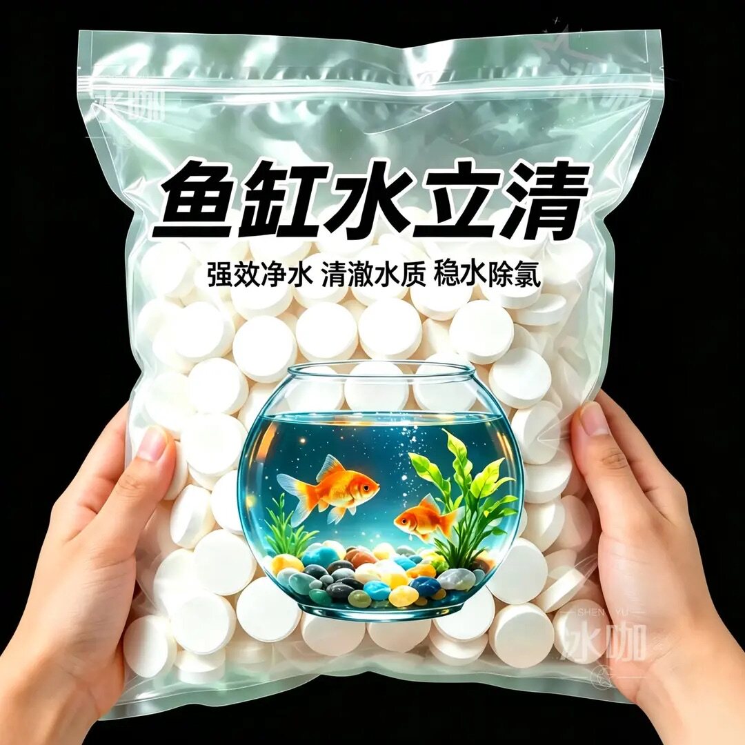 鱼缸水立清片澄清澈净水剂净化水质除臭去腥去绿去黄硝化细菌净水