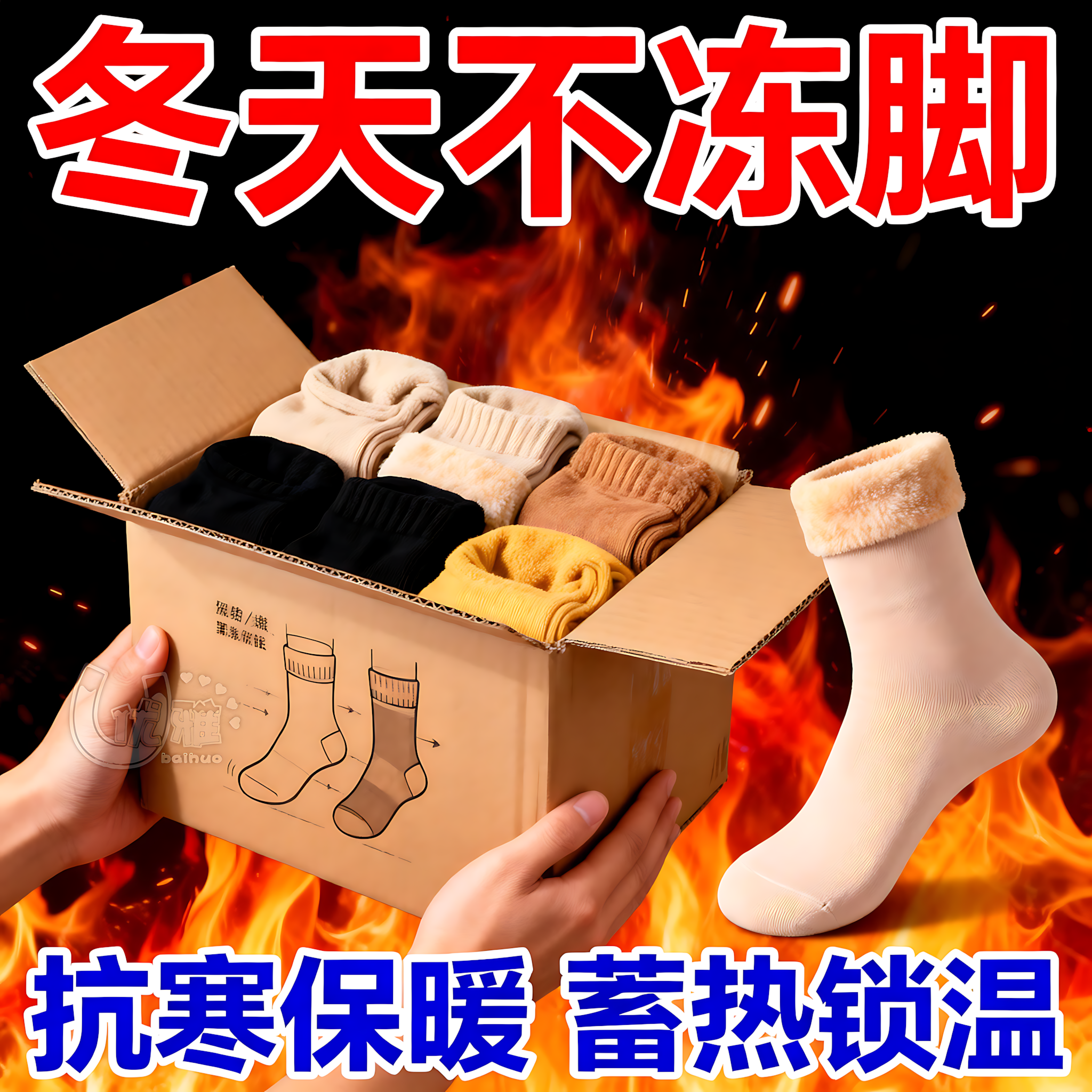 雪地袜加绒加厚雪天保暖地板袜冬季抗寒中筒防寒保暖男女发热袜子,户外/登山/野营/旅行用品,滑雪袜,淘宝优惠券,粉丝福利购,淘宝优惠卷