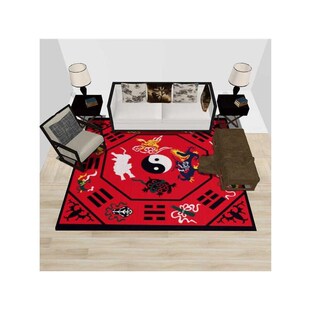 道家罡毯青龙白虎朱雀玄武四兽练功毯胶防滑O地神坛装饰踏罡步地