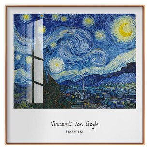 世界名画梵高星空麦o田向日葵客厅餐厅装饰画沙发挂画油画北欧简