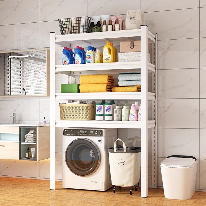 家用货架上e方阳台柜落地收纳架卫生间用品储物杂物架洗衣机置物