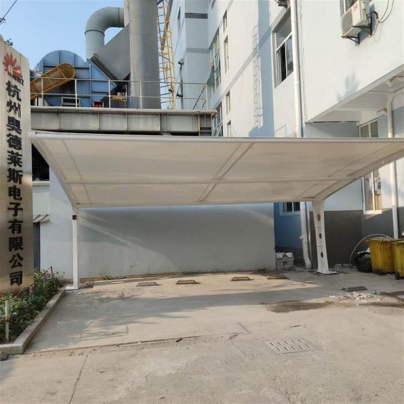 户外公园自行车遮阳遮雨停车棚学校小区工厂铝合金V结构电动车雨