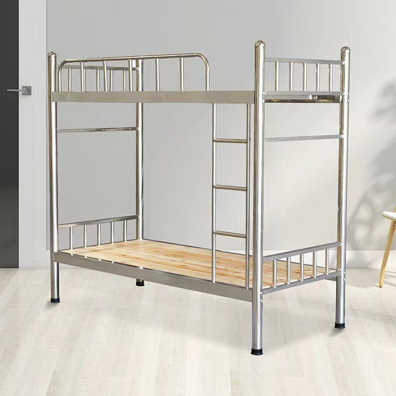 304加厚不锈钢床m高低上下铺铁床宿舍家用双人1.5米双层大人高架