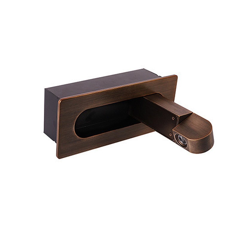 欧式酒店床头壁灯设计师款3WLED嵌入式床头L壁灯阅读350度旋转壁