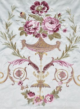 窗帘面料布j料Y307牡丹亭6色可选