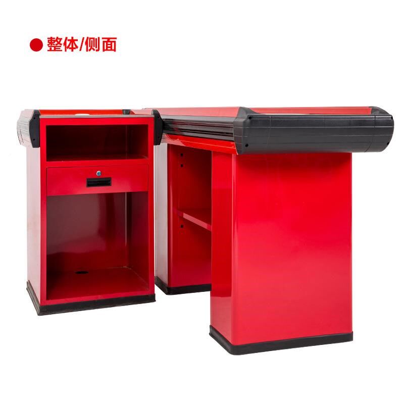 面超市货架银台商不锈钢台收款vSYT-001收台转角场便利店收银柜台