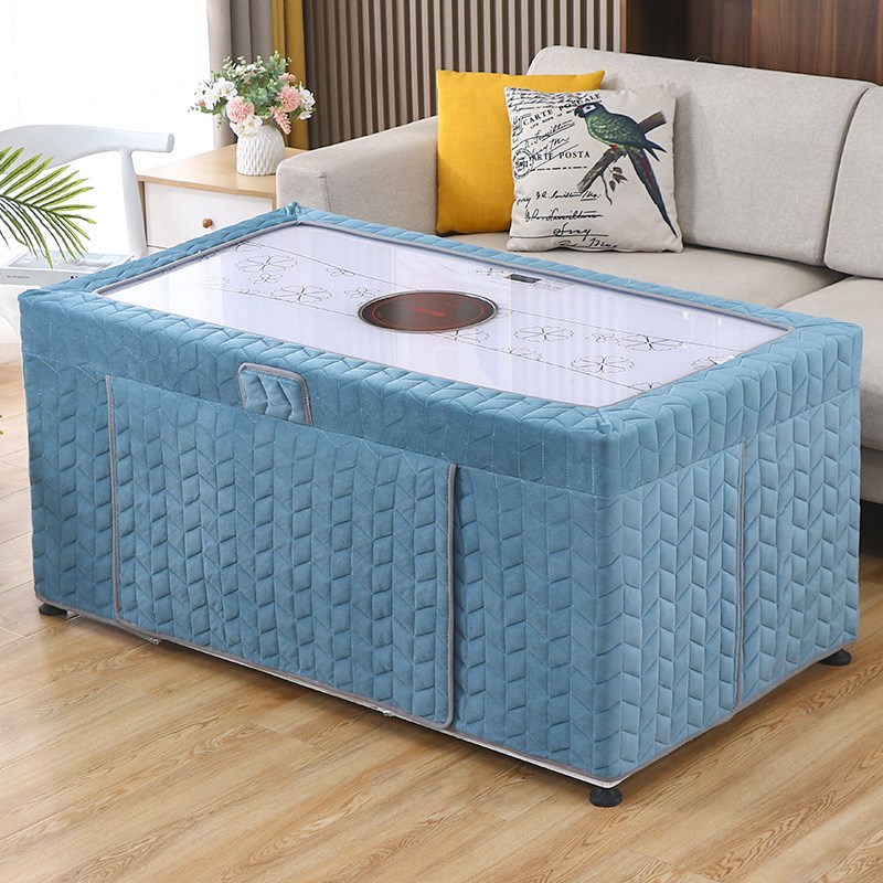 加厚揭盖烤火桌罩新款长方形茶几桌罩套I冬季加绒电炉罩桌布防尘