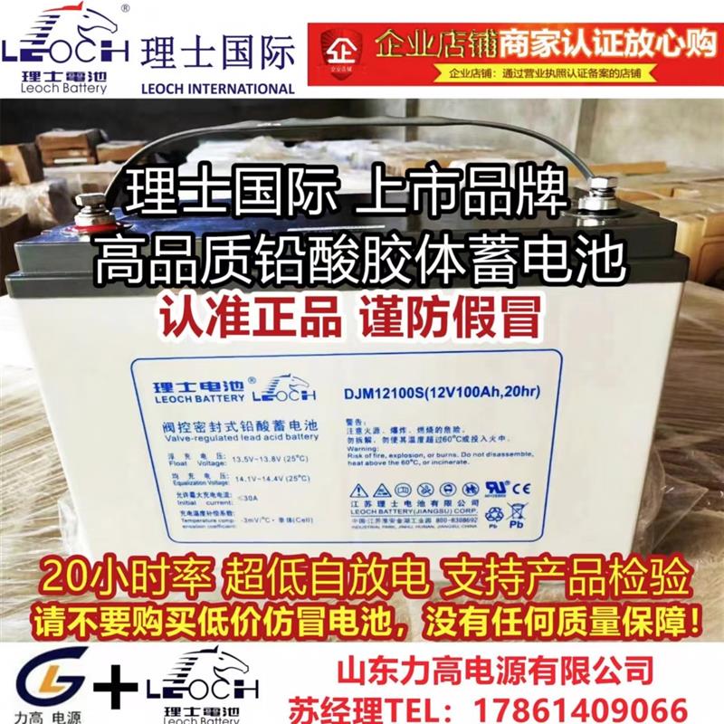 江苏理士蓄电池DJM12100/12伏100安12V100Ah免维护太阳能胶体电瓶