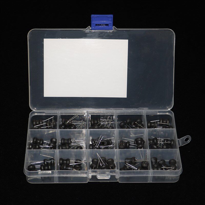 75件15种规格 8x10工字型电感 2.D2uH-10m 圆柱体插件电感器套装