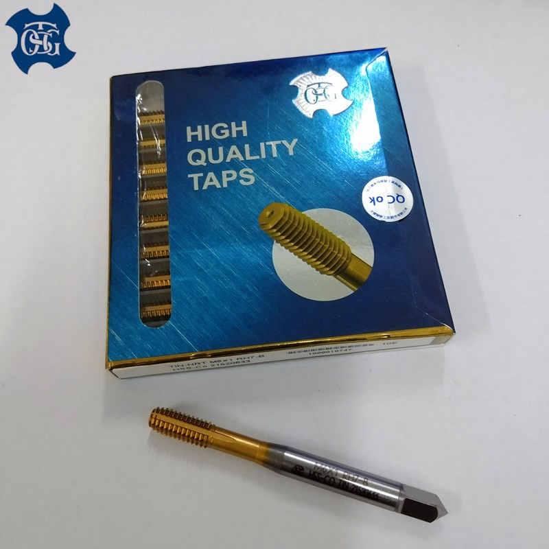 台湾大宝TOSfG多油槽镀钛挤压丝攻 不锈钢用机用丝锥M3M4M5M6M8M1