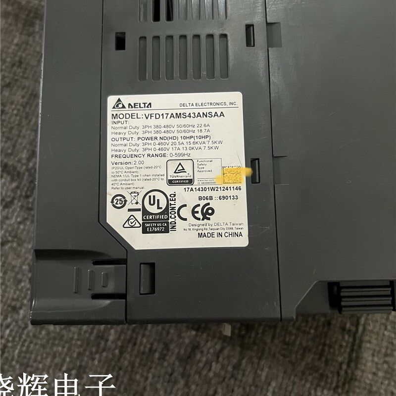 台达MS300系列变频器 VFD17AMS43ANSAA 7.5KW 380V 现货质量保证
