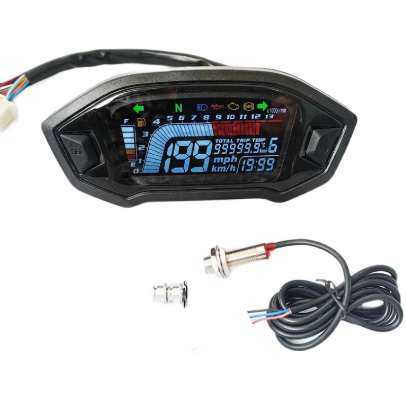 高清彩屏M3猴子摩托车骑士车档位车改装液晶仪表1-6档带abs水温表