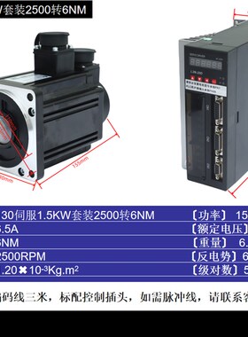 L3N套装130系列 130-6025 Hirden伺服马达 1500瓦伺服驱动器 光编