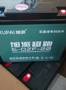 旭派电池12v20ah地摊照明电动车电瓶6-DZF-20铅酸蓄电池夜市