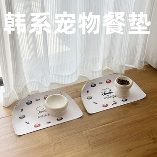 防洒餐垫宠物猫咪碗垫防水防油PU皮革猫碗狗碗防滑垫大小餐垫