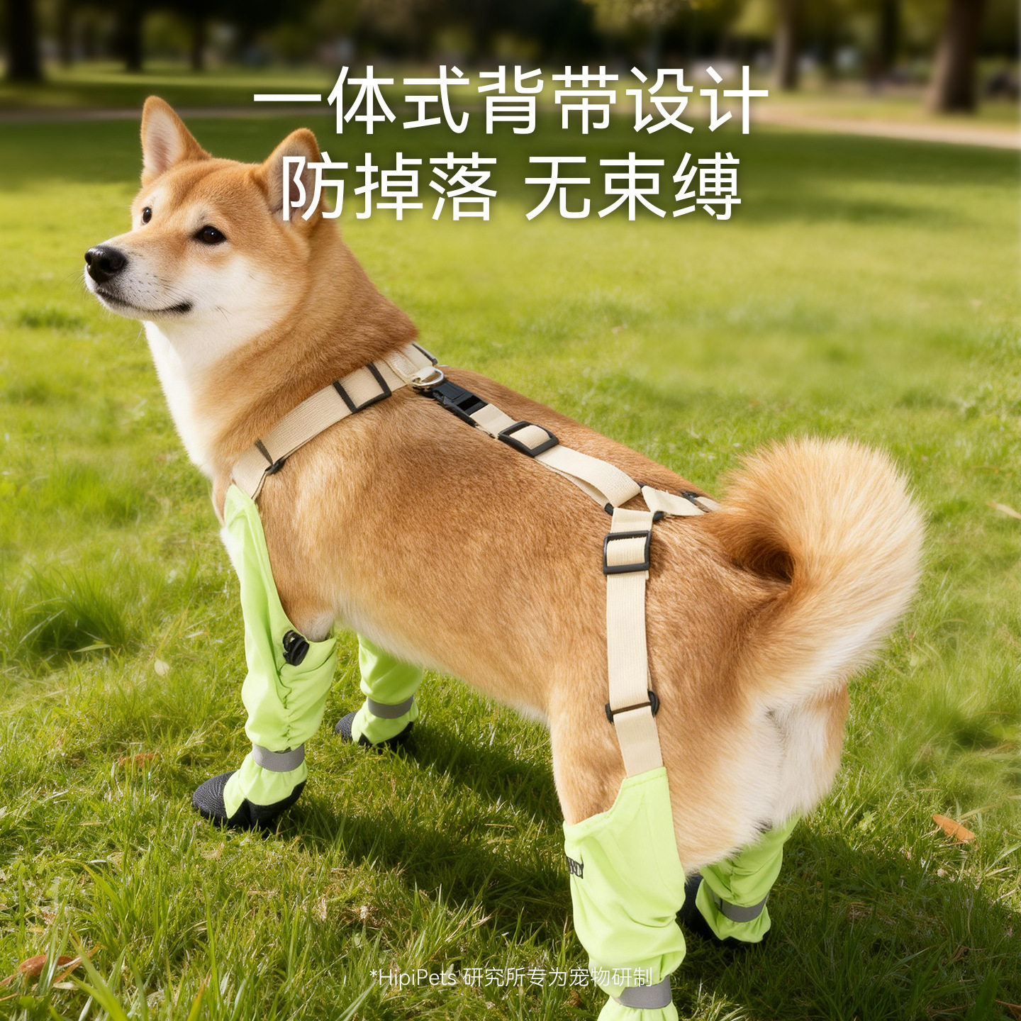 新款狗狗防尘裤四脚背带