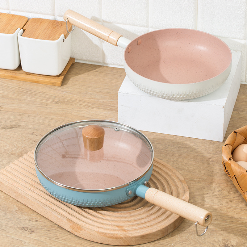 平底锅家用日本不粘锅26cm煎锅24cm煎蛋锅电磁炉燃气灶通20cm煎锅