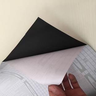 卧室贴纸壁纸背景布家具翻新不干胶背胶绒面黑色 PVC自粘纯色墙纸