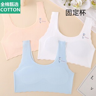 全棉母婴纯棉初中生儿童发育期学生内衣少女款文胸女童固定杯9-12