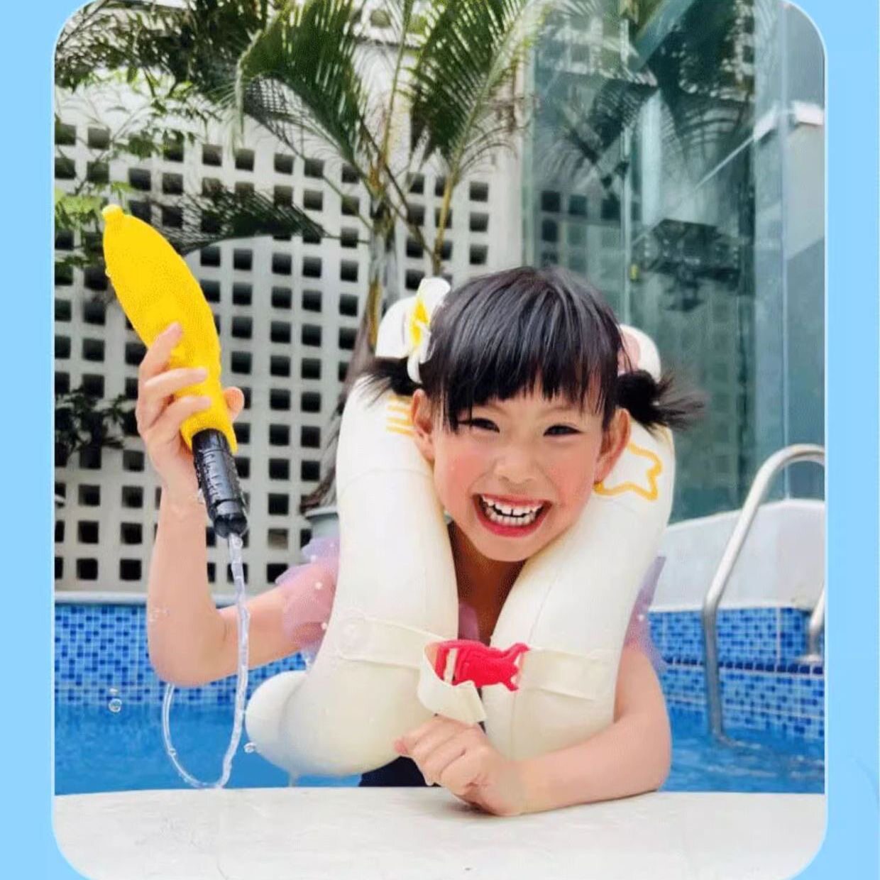 儿童充气泳衣双层加厚浮圈便携游泳水上用品游泳圈