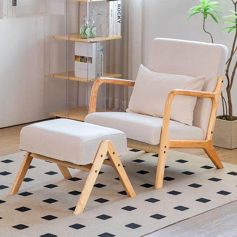日式卧室阳台网红小户型客厅原木懒人双人椅子单人小沙发茶几组合