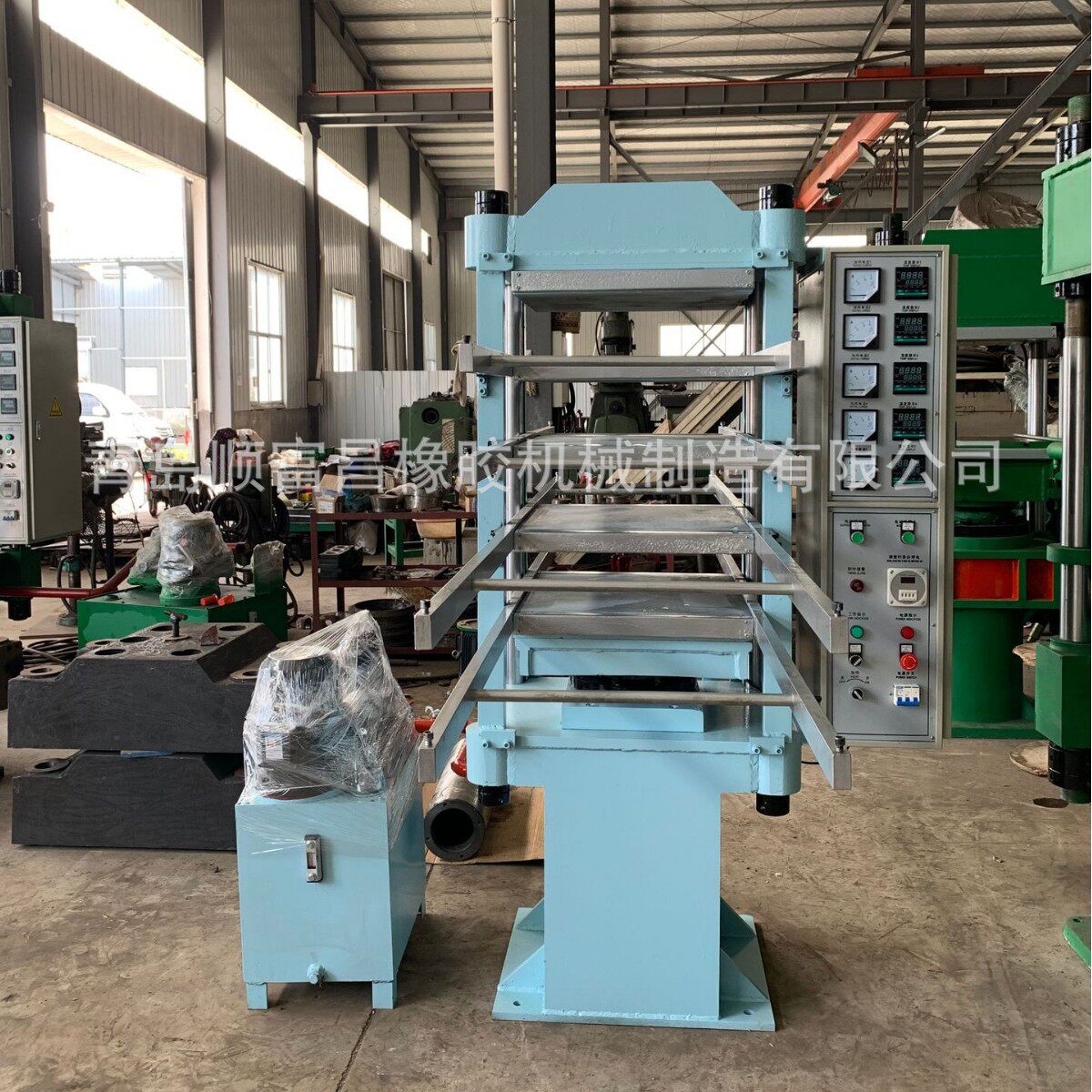 自产自销50吨多层手动橡胶地砖硫化机橡胶地垫硫化机可带模具