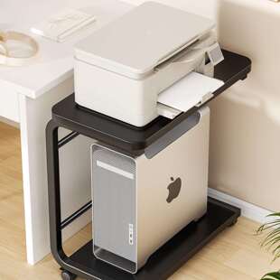 电脑主机托架底座双层可移动机箱散热托盘架支架桌下放置柜带轮架