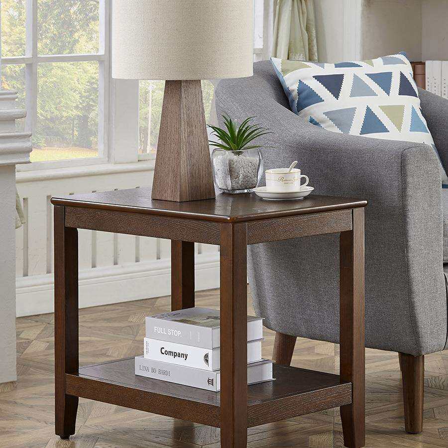 美式沙发边柜侧边柜简约客厅边几实木角几置物小桌子茶几家用方r*