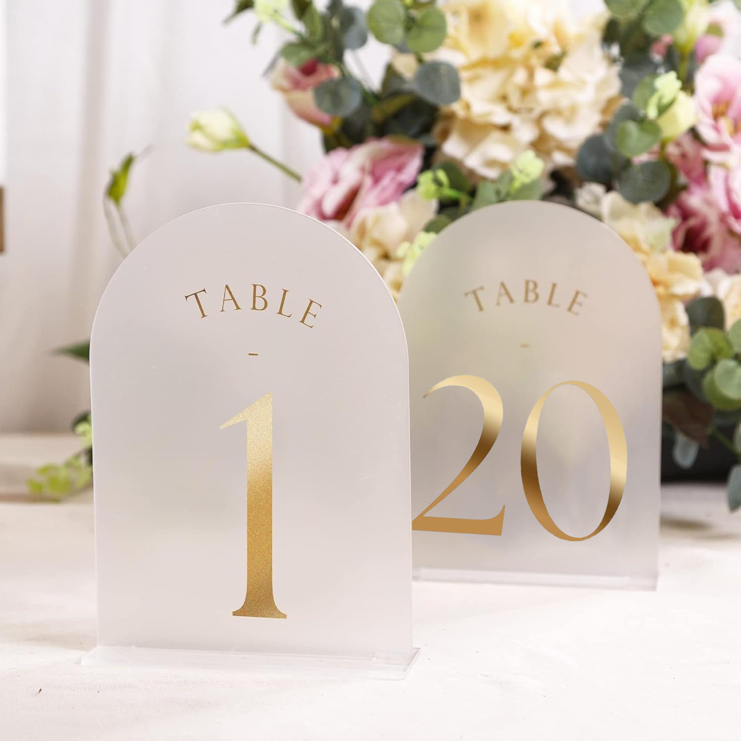 1-20号亚克力婚礼席位卡餐厅宴会桌号牌台卡嘉宾婚宴台桌牌