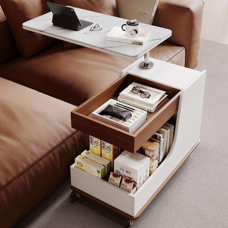 可移动茶几升降沙发边几边柜小桌子角几角柜推拉边几侧边柜床头桌