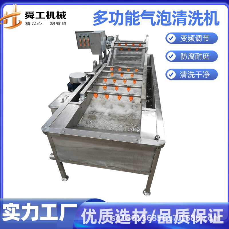 芦笋草莓喷淋式清洗机净菜果蔬气泡清洗机全自动大型清洗设备