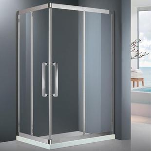 家用卫生间淋浴房方形简易屏风定制订做不锈钢淋浴房
