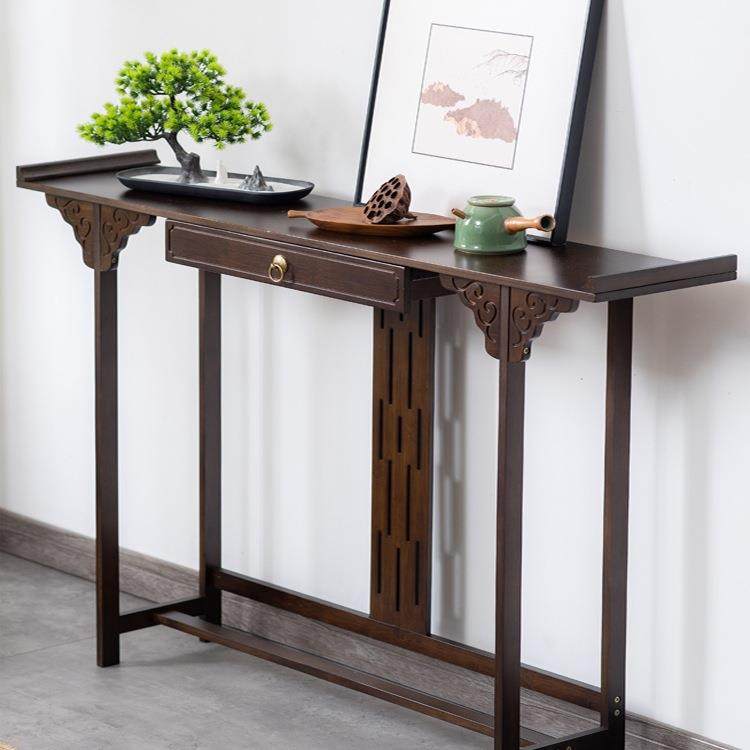 实木玄关台门厅供桌香案新中式简约客厅条案端景台玄关柜轻奢现代