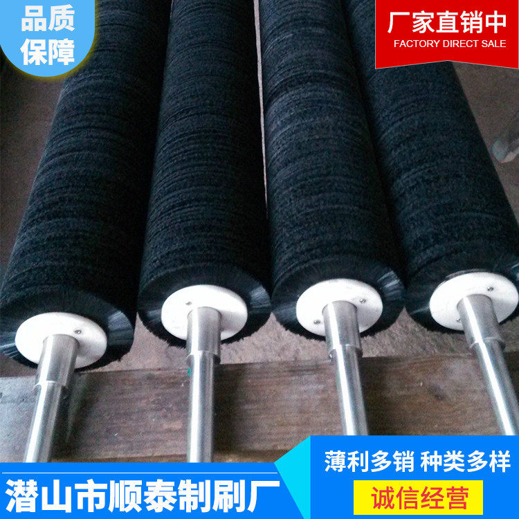 毛刷辊尼龙丝毛刷辊玻璃清洗机毛刷辊工业毛刷轮钢丝刷辊防堵神器