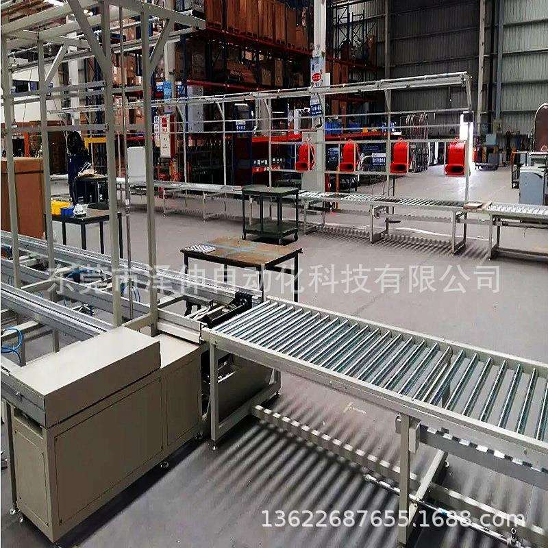 滚筒转弯输送机优惠无动力环形辊轮输送设备重型辊筒输送线