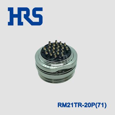 HRS连接器圆形航空插头RM21TR-20P(71)公引脚20pin镀银插头