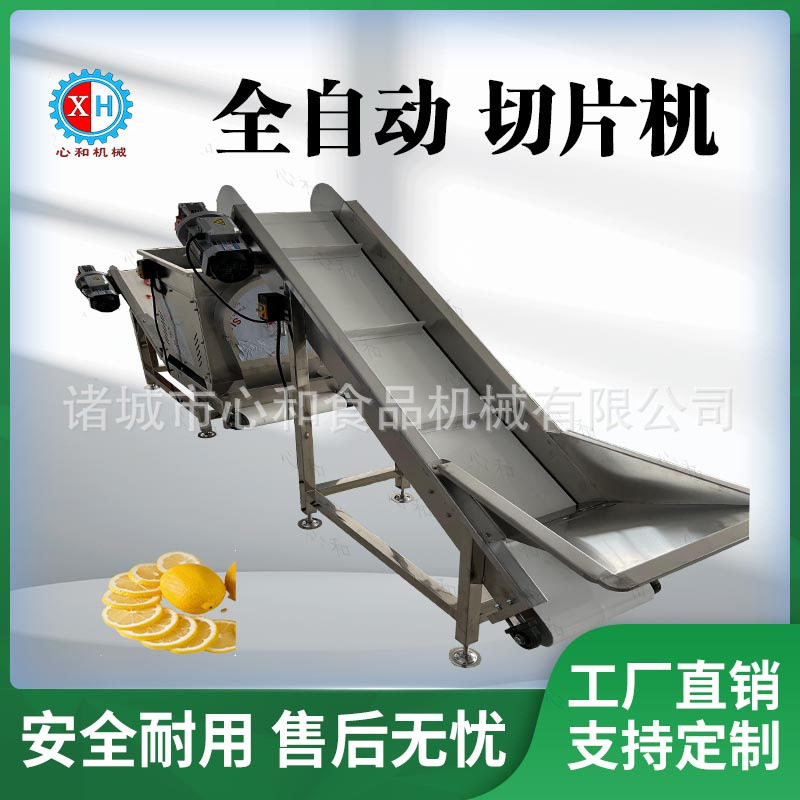 果蔬切片机商用输送式西红柿切片机全自动柠檬切片设备香蕉切片机
