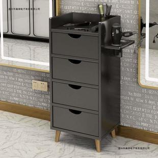 带锁理发工具柜发廊工具台美发店工具车抽屉式镜台柜子剪发柜金属