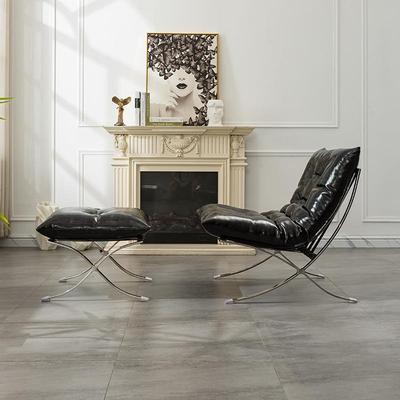 巴塞罗那椅子中古设计师极简单人沙发椅欧姆休闲椅懒人休闲躺椅