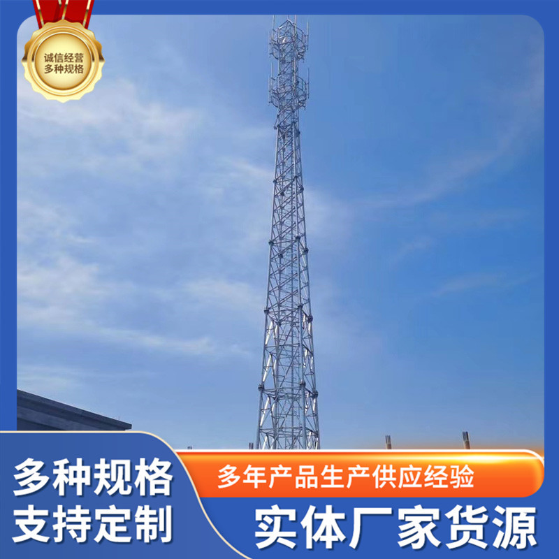 通信塔全系列单管塔角钢塔三管塔拉线塔楼顶塔多功能钢构防护